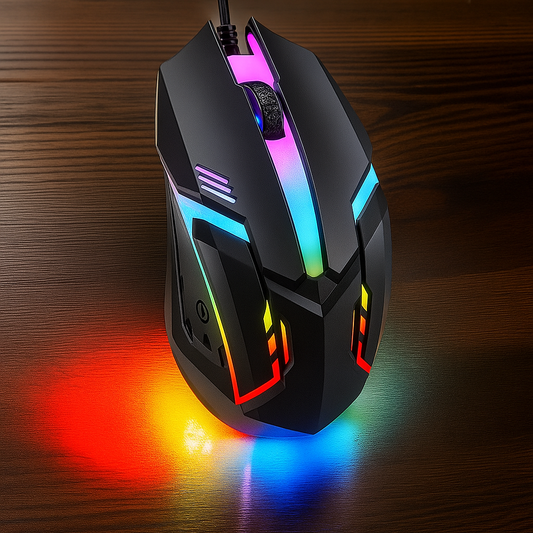 Gaming Mouse, 3 Buttons RGB Light Sports Design for Laptops & PC Wired Optical Gaming Mouse