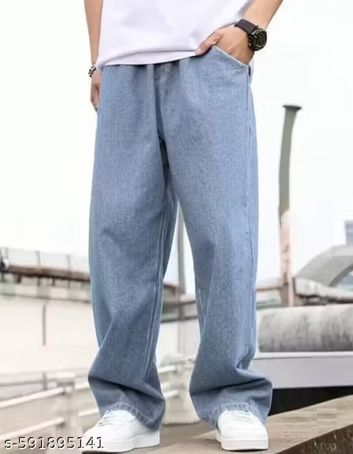 DAIME Boot-Leg Mid Rise Light Blue Men Denim Jeans