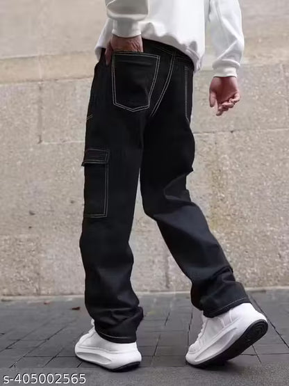 Trendy men 6 pocket cargo jeans