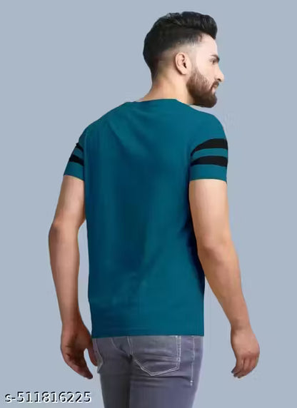 Men Cotton Blend Regular Tshirts